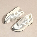 Cosmo Athletic Style Casual Star Sneakers Silver