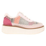 Stitched Platform Sneaker Light Pink Combo