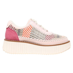 Stitched Platform Sneaker Light Pink Combo